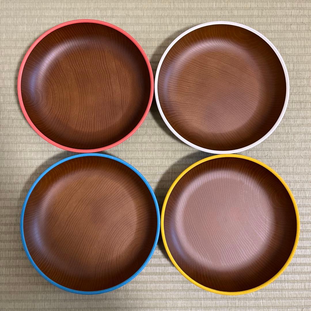 【値下げ】ウッド調食洗機対応キャンピング皿12枚セット