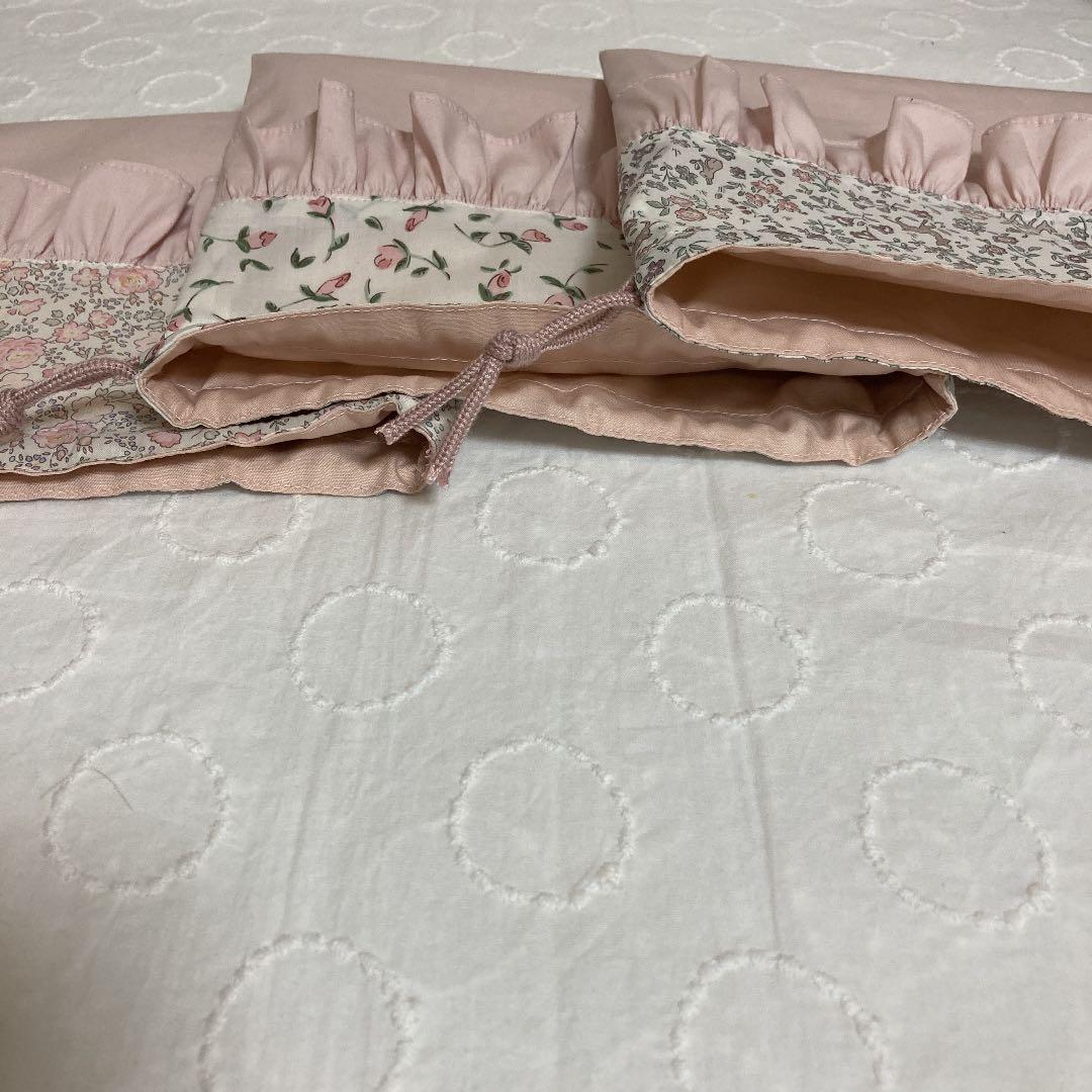 リバティ　フリル　巾着　ハンドメイド