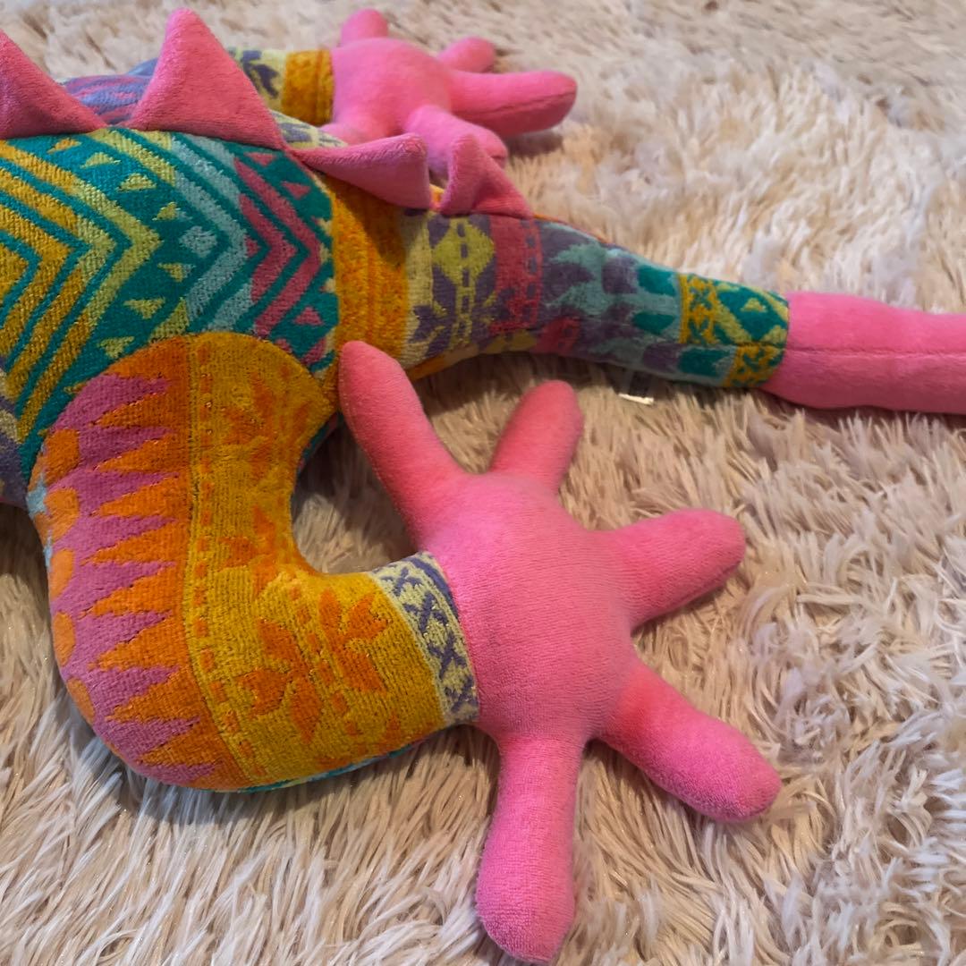 【新品未使用】タオルサロンカラカラのタオル製大きなヤモリのぬいぐるみ　日本製