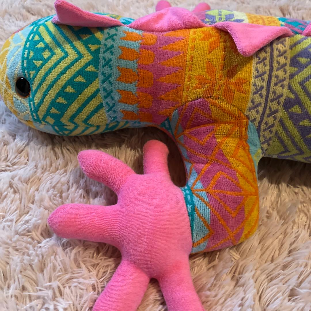 【新品未使用】タオルサロンカラカラのタオル製大きなヤモリのぬいぐるみ　日本製