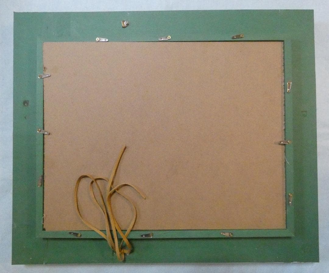 油絵　額付き　鴨居玲　 【　手紙　】手描き　 F6