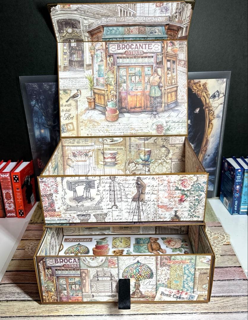 ３０７【新型】スタンペリアBROCANTE おすそ分け引き出し付収納ボックス２段