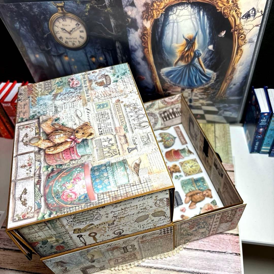 ３０７【新型】スタンペリアBROCANTE おすそ分け引き出し付収納ボックス２段