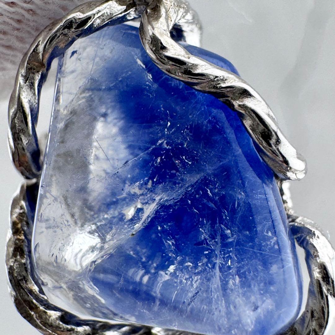 P-30デュモルチェライトペンダントトップ　天然石　s925シルバーアクセサリー