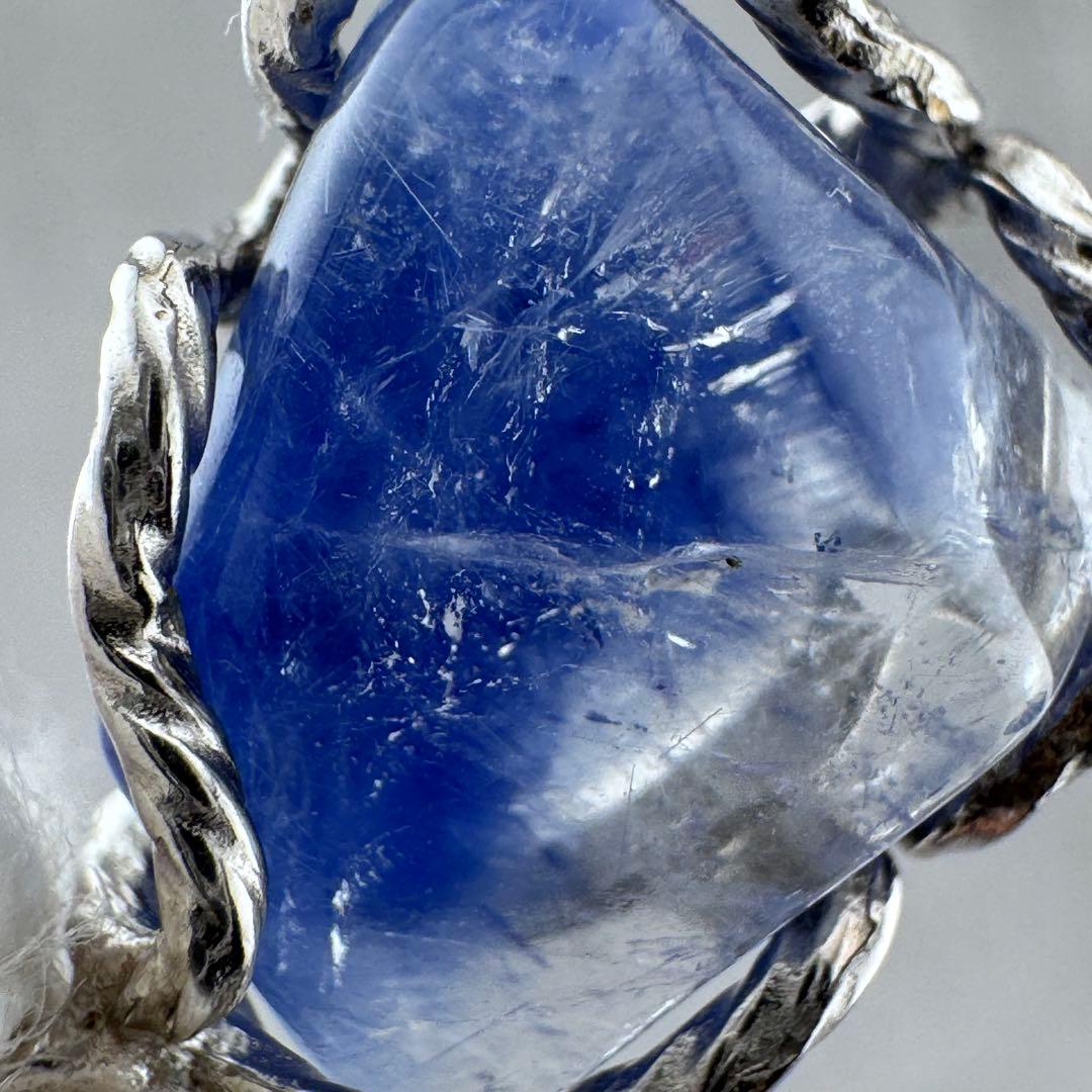 P-30デュモルチェライトペンダントトップ　天然石　s925シルバーアクセサリー