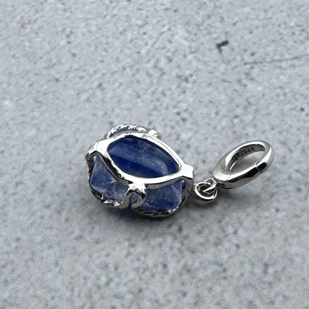 P-30デュモルチェライトペンダントトップ　天然石　s925シルバーアクセサリー