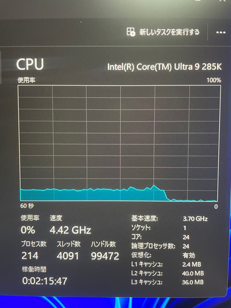 Core ultra9 285k＋Z890背面コネクタモデル+storm簡易水冷