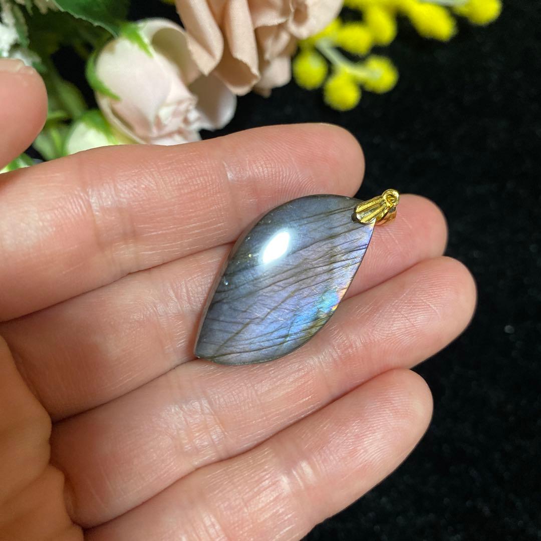 スペクトロライト ペンダントトップ シルバー925 18kgp ②