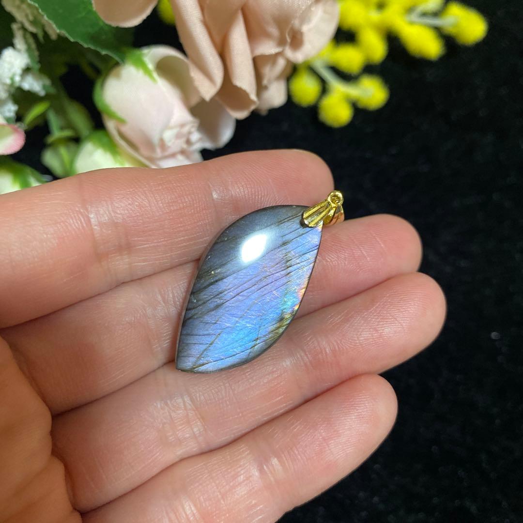 スペクトロライト ペンダントトップ シルバー925 18kgp ②