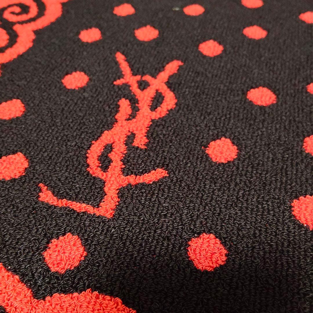 希少 90s イヴサンローラン YSL バスマット ルアーブル 日本製 赤黒水玉