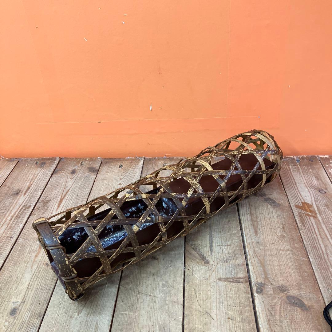 B-壁 竹細工 花籠 花器 花入れ 竹編み 伝統工芸 和モダン アンティーク