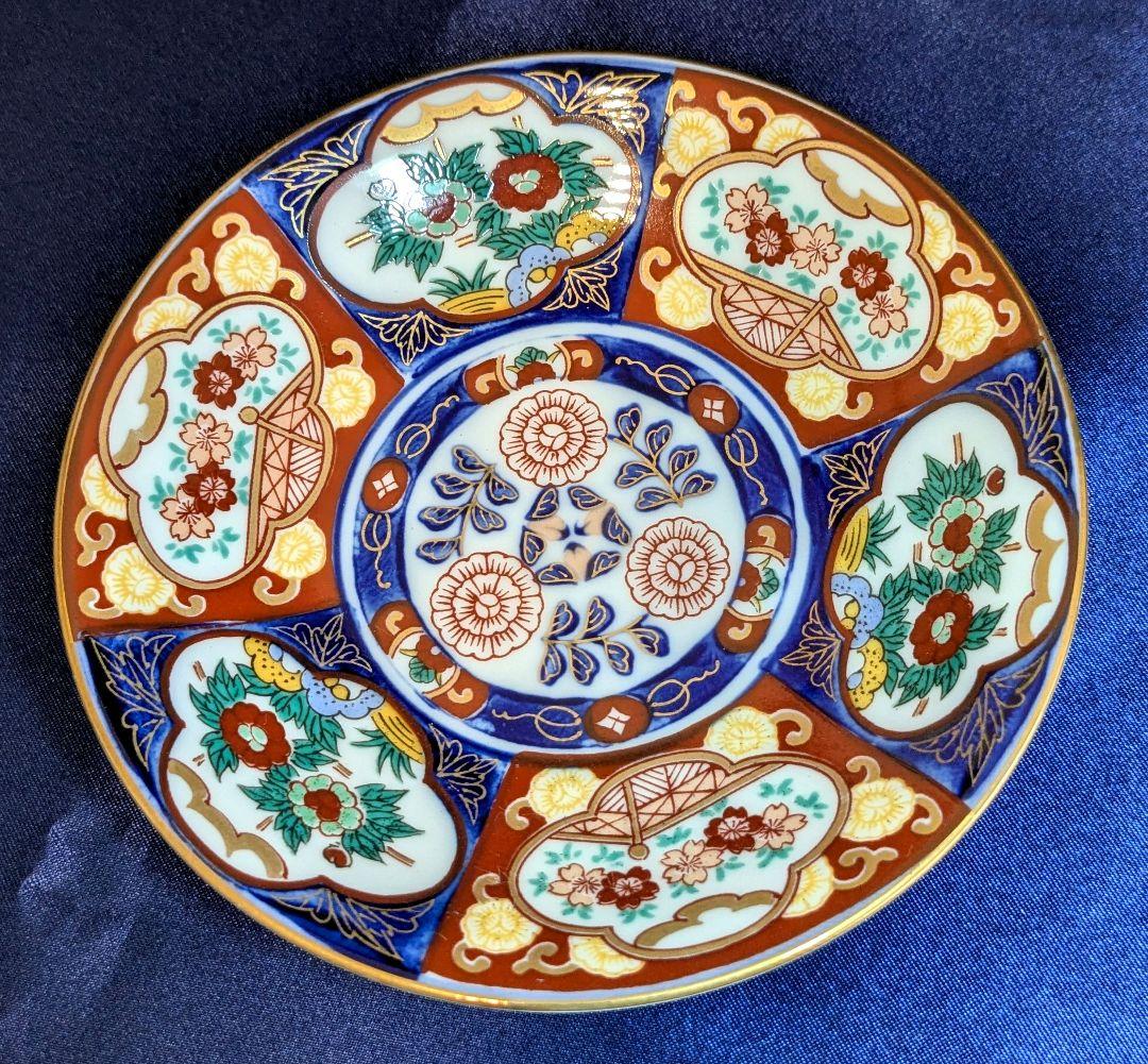 有田焼 秀峰窯 金彩古伊万里 小皿5枚 大皿1枚 銘々皿揃 取り皿