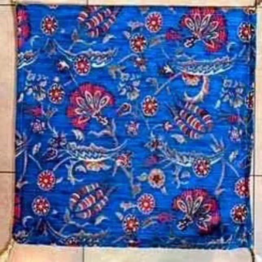 トルコ産 クッション ペア２枚セート おしゃれ ブル インテリアクッション