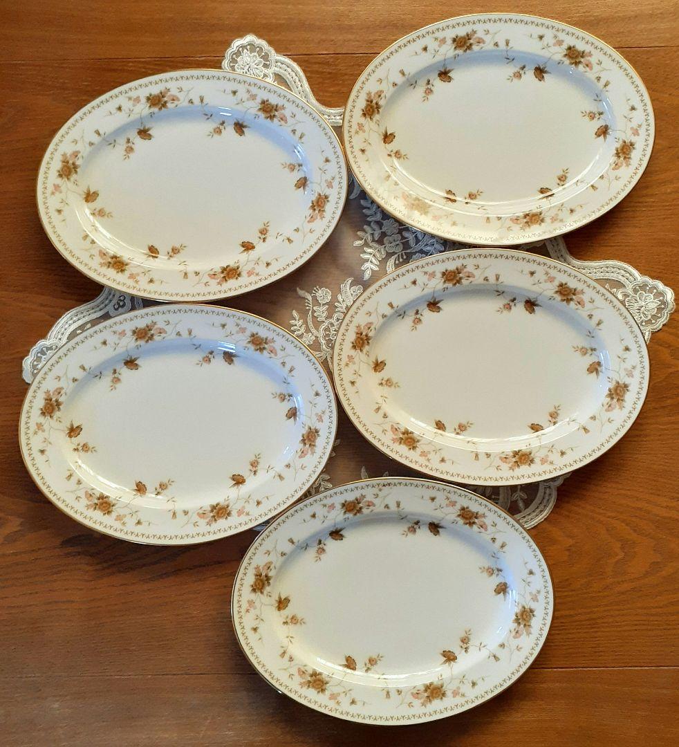 Noritake ノリタケ コンテンポラリー オーバルプレート 大皿 5枚セット