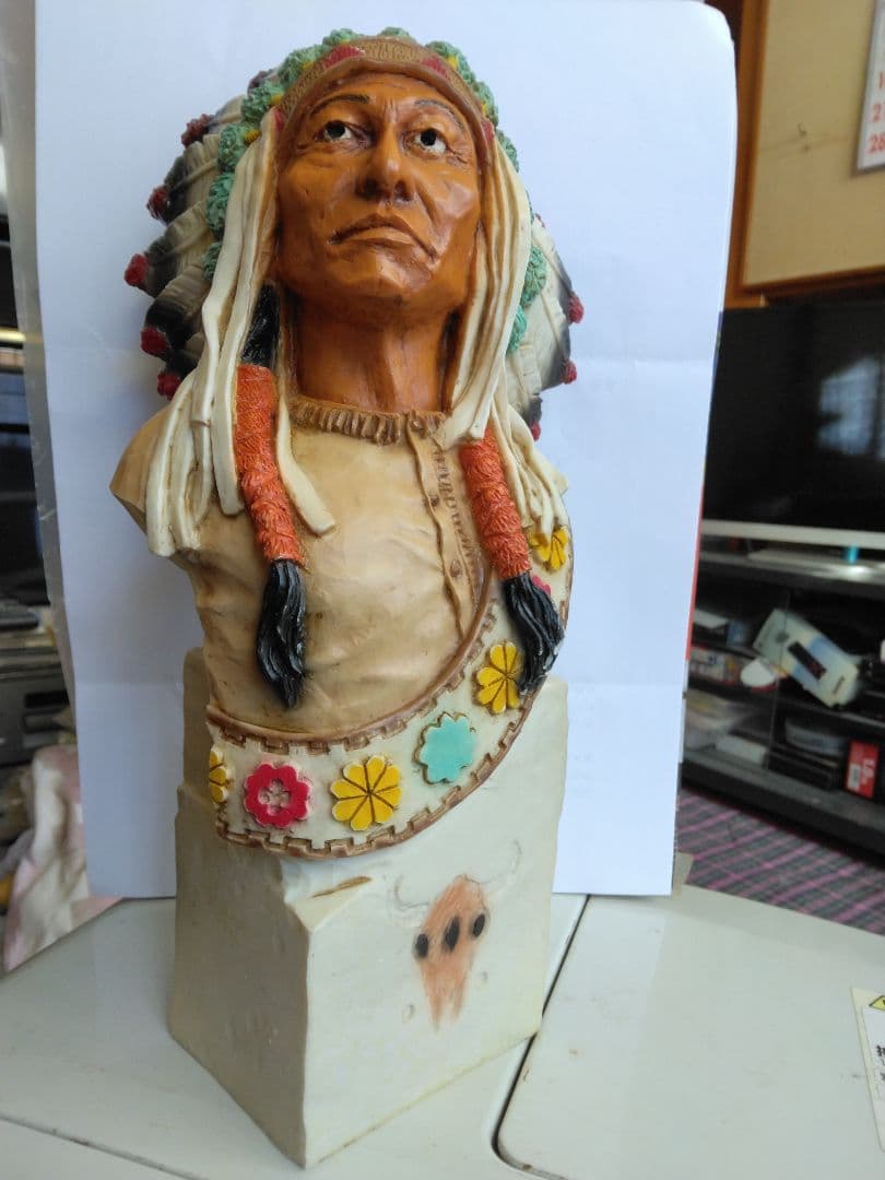 インディアン彫刻置物