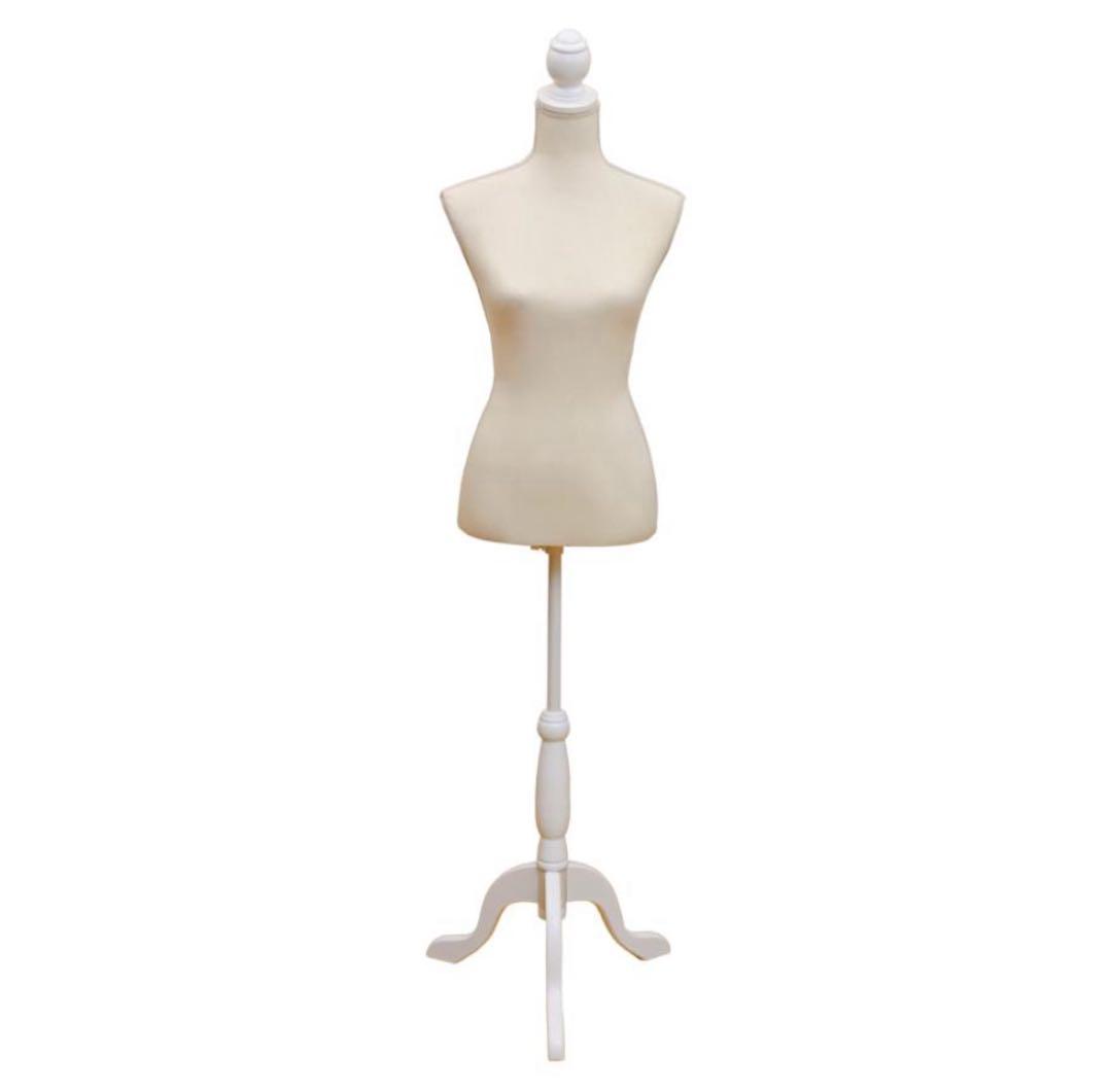 ✨美品✨洋裁用トルソー アイボリー 高さ調整可能 ピン刺しOK レディース