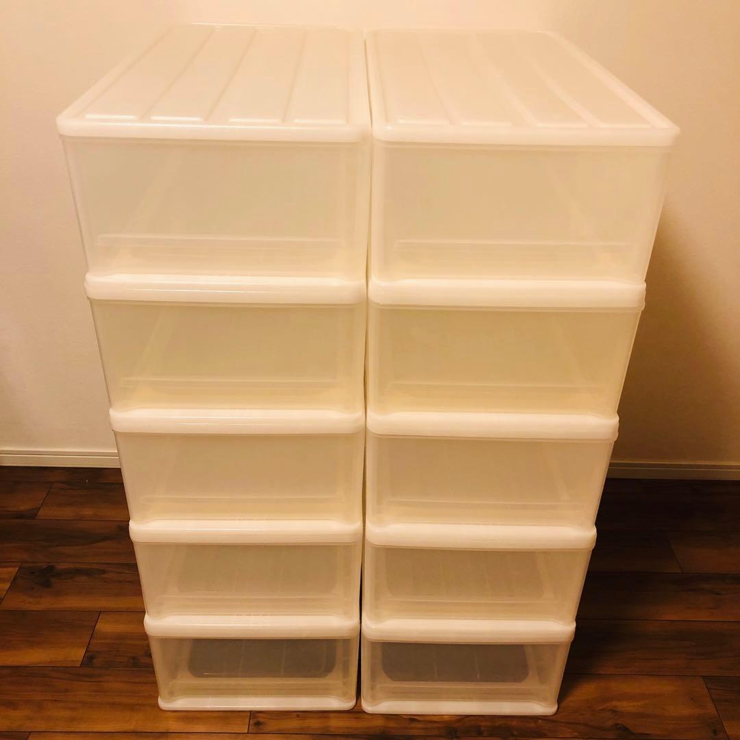 押入れケース 中深型 M 高さ23cm 10個 衣装ケース 衣類収納ケース