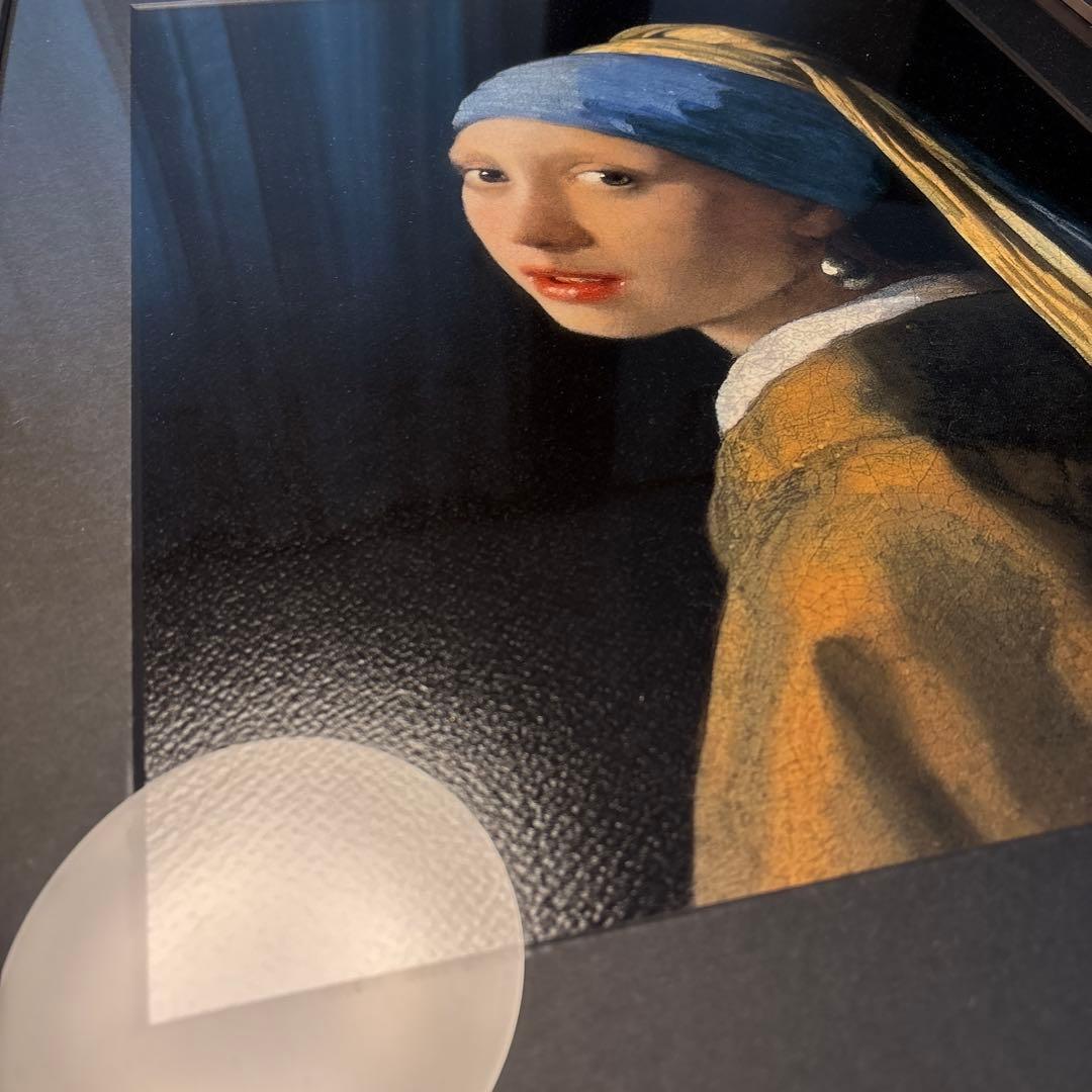 ヨハネス・フェルメール 真珠の耳飾りの少女 絵画 フレーム付き