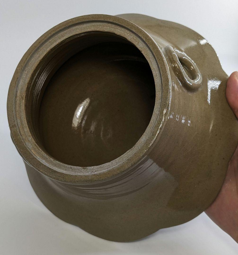 宮川陽仙 虫明焼 耳付水指 茶道具 茶器 食器 容器 抹茶 工芸品 茶陶 茶の湯