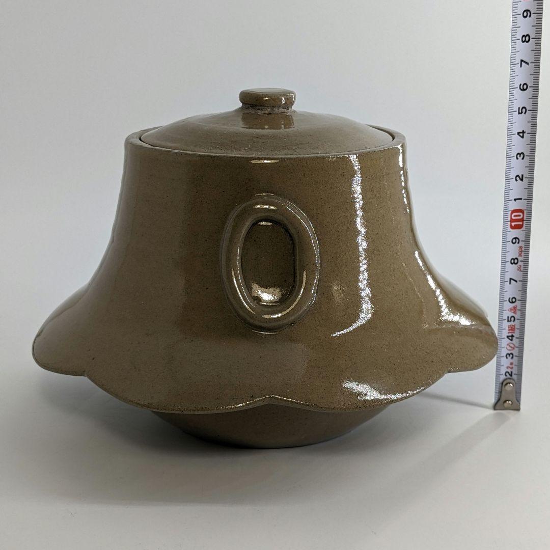 宮川陽仙 虫明焼 耳付水指 茶道具 茶器 食器 容器 抹茶 工芸品 茶陶 茶の湯