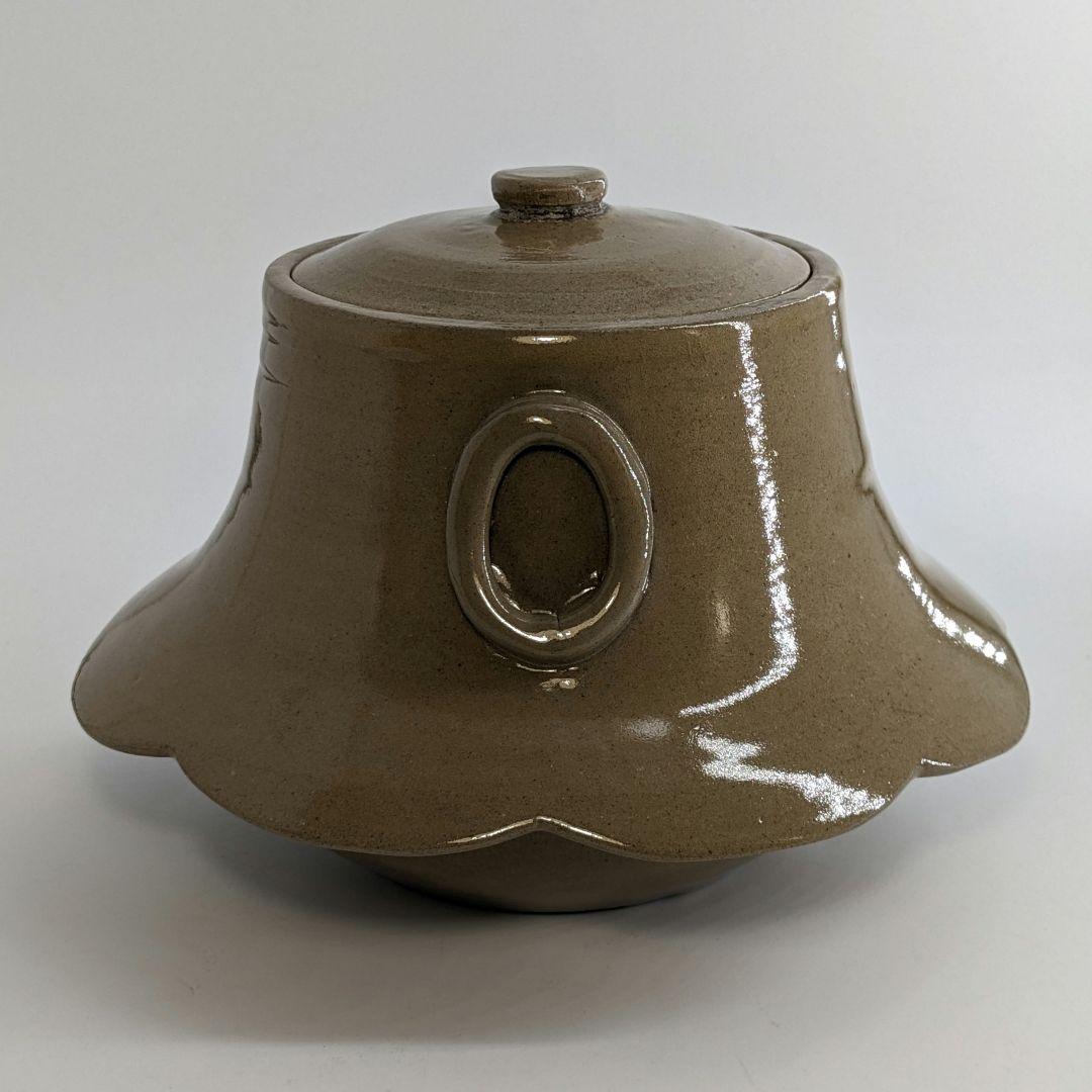 宮川陽仙 虫明焼 耳付水指 茶道具 茶器 食器 容器 抹茶 工芸品 茶陶 茶の湯