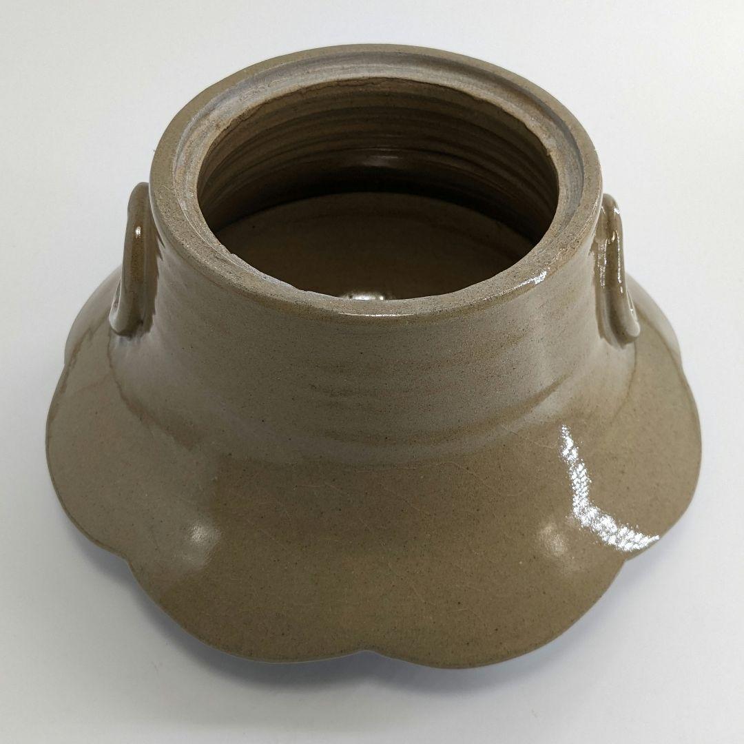 宮川陽仙 虫明焼 耳付水指 茶道具 茶器 食器 容器 抹茶 工芸品 茶陶 茶の湯