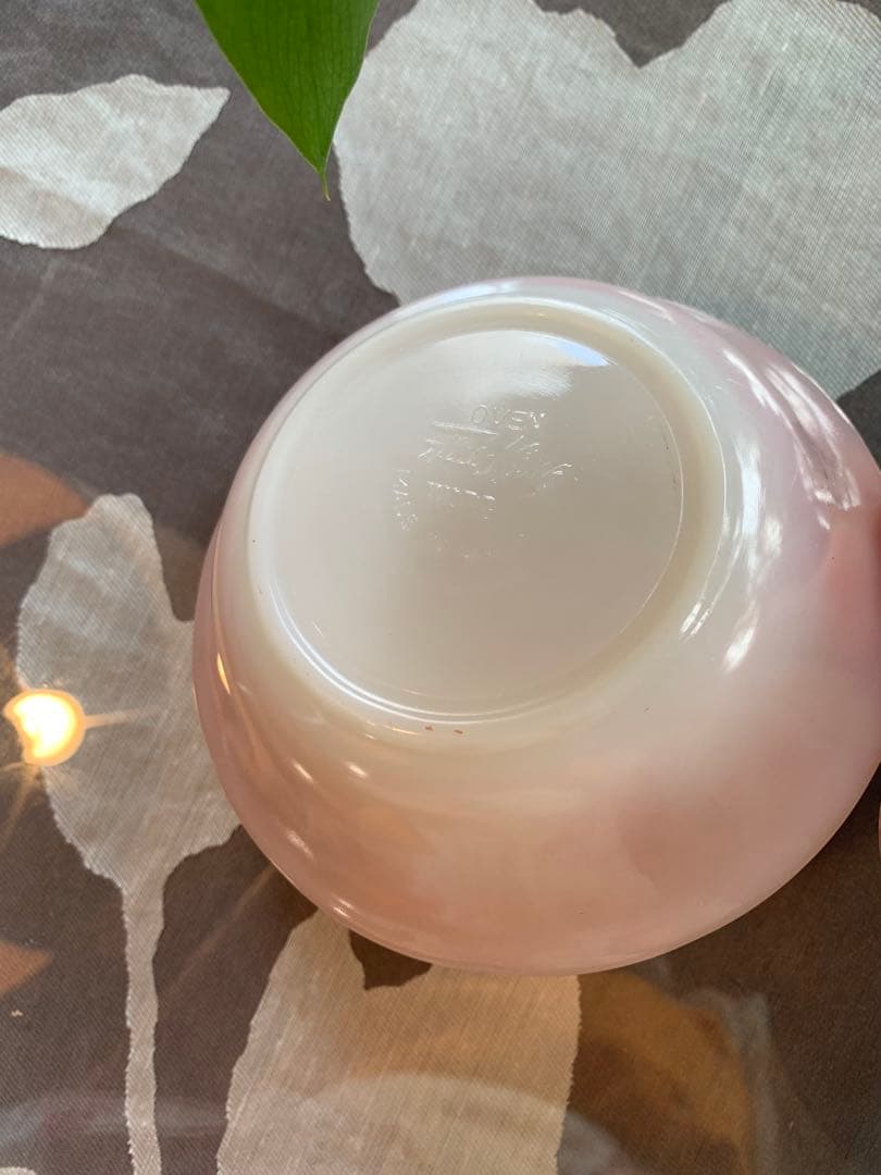 ファイヤーキング ピンクスワールプレート&ボウル2個セット　お買い得です。