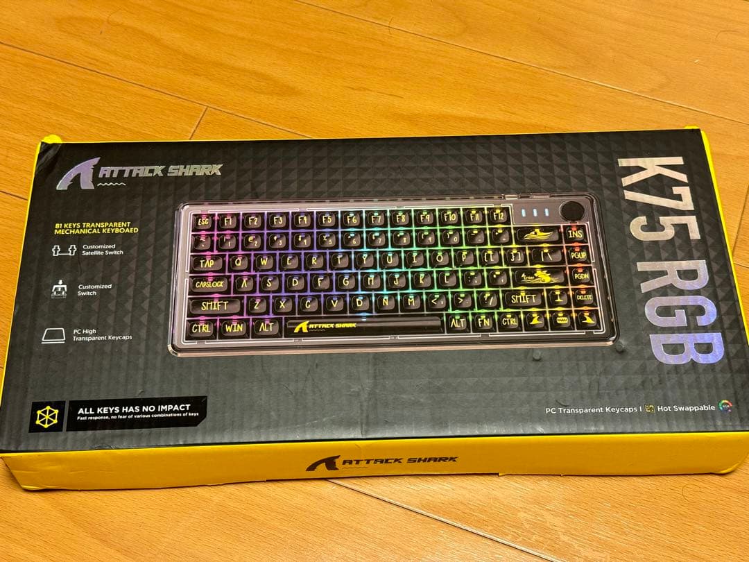【未使用品】メカニックキーボード　Blackshark K75 RGB 無線接続