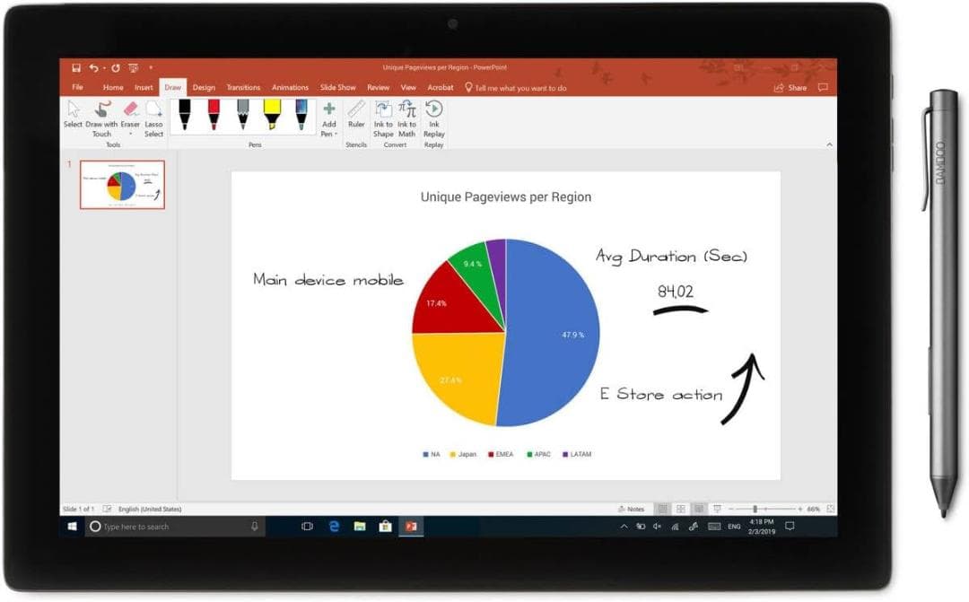 ワコム バンブーインク グレー Wacom Bamboo Ink ①
