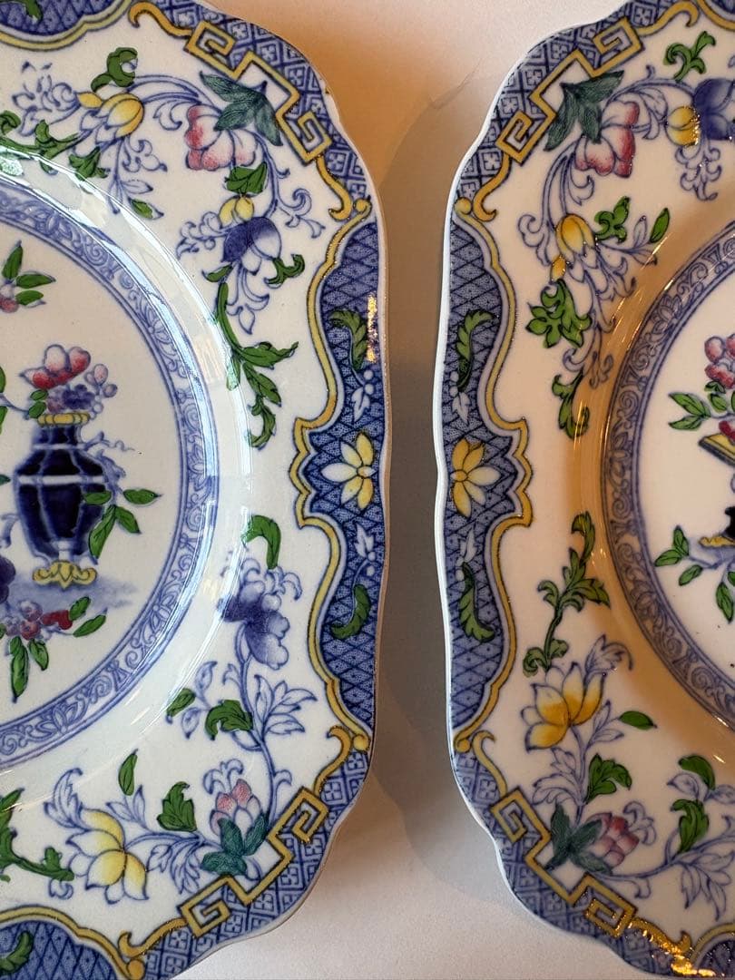 ミントン　ローレイズ　プレート２枚　1920年代　Minton Lawleys