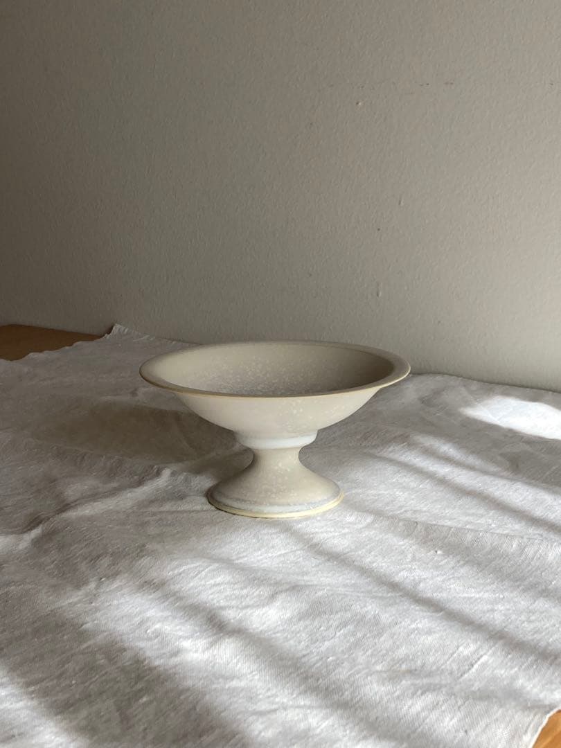 福岡彩子　コンポート皿　15cm　デザート皿　高台　器