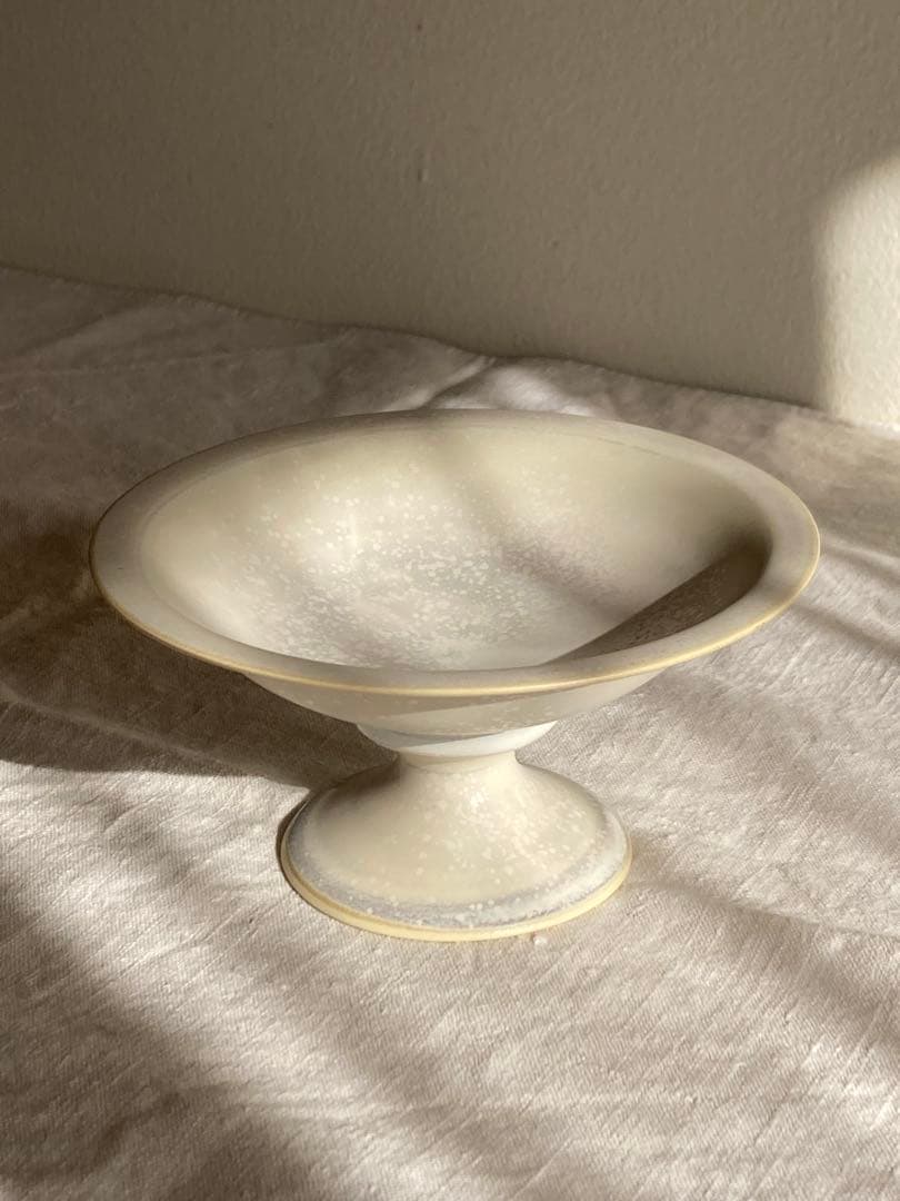 福岡彩子　コンポート皿　15cm　デザート皿　高台　器