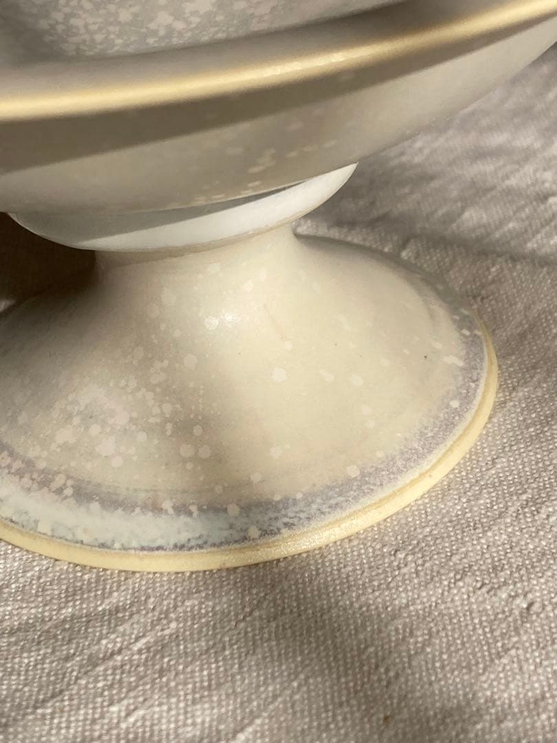 福岡彩子　コンポート皿　15cm　デザート皿　高台　器