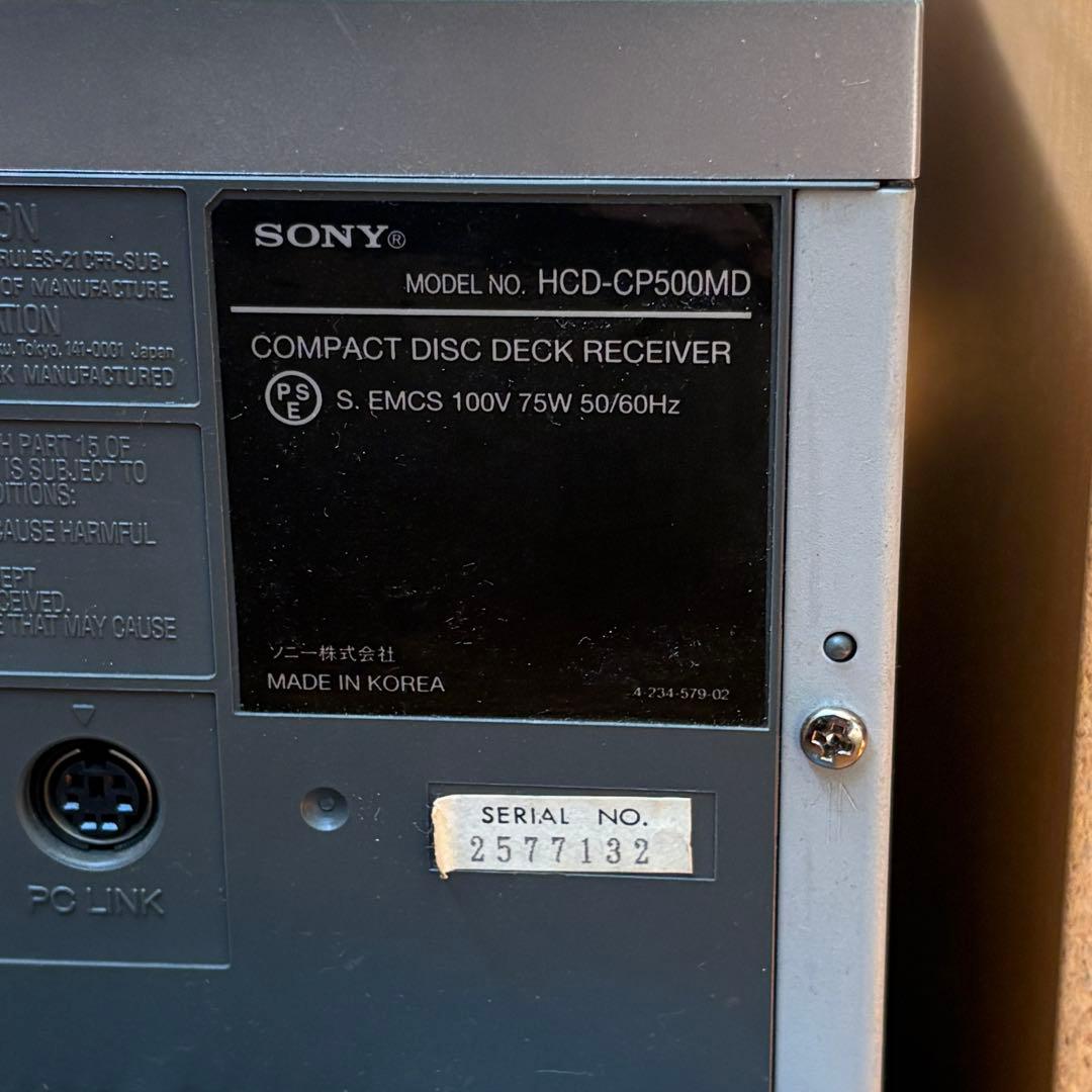 SONY ソニー CMT-J100 HCD-CP500MD CD MD コンポ
