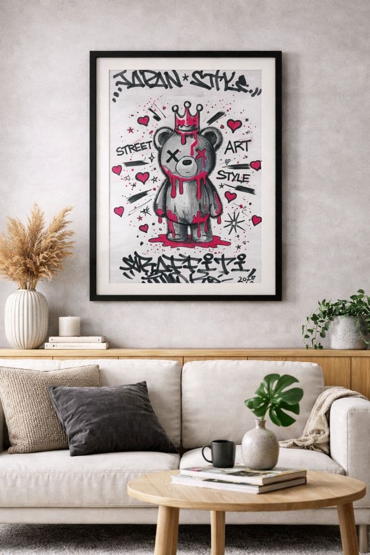 GRAFFITI ART グラフィティベア 原画 A4 ストリートアート