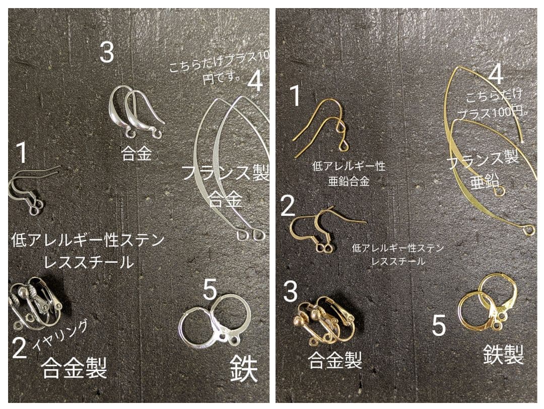 チベット赤玉とクチ族のチャームのピアス。