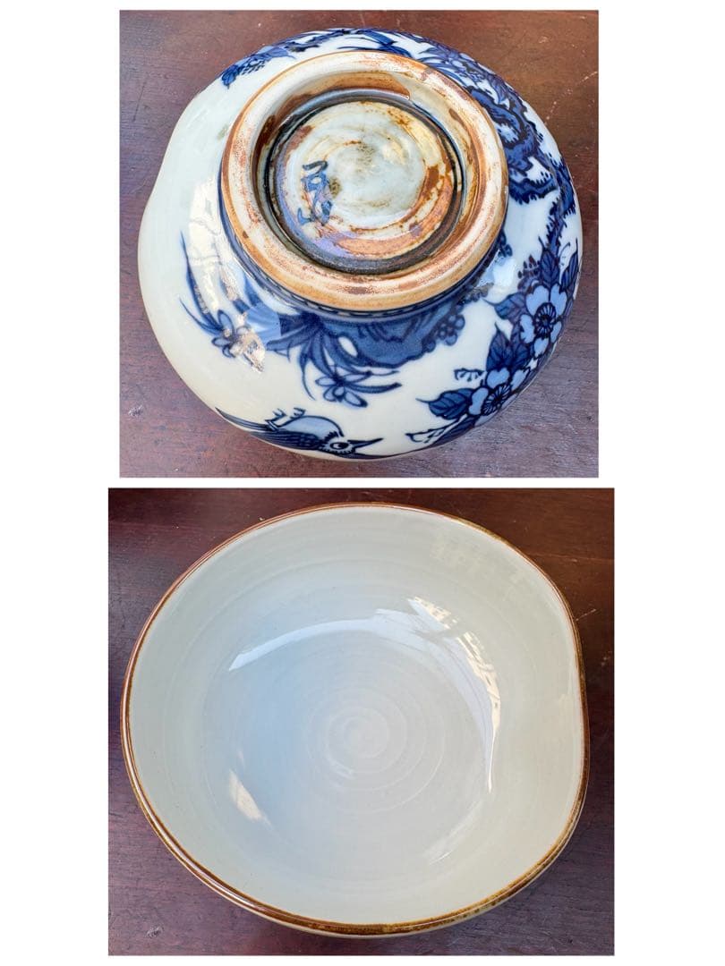 京焼【 五山窯 林淡幽 】造 青花染付向付鉢 五客揃 共箱・共布付属 状態極美品