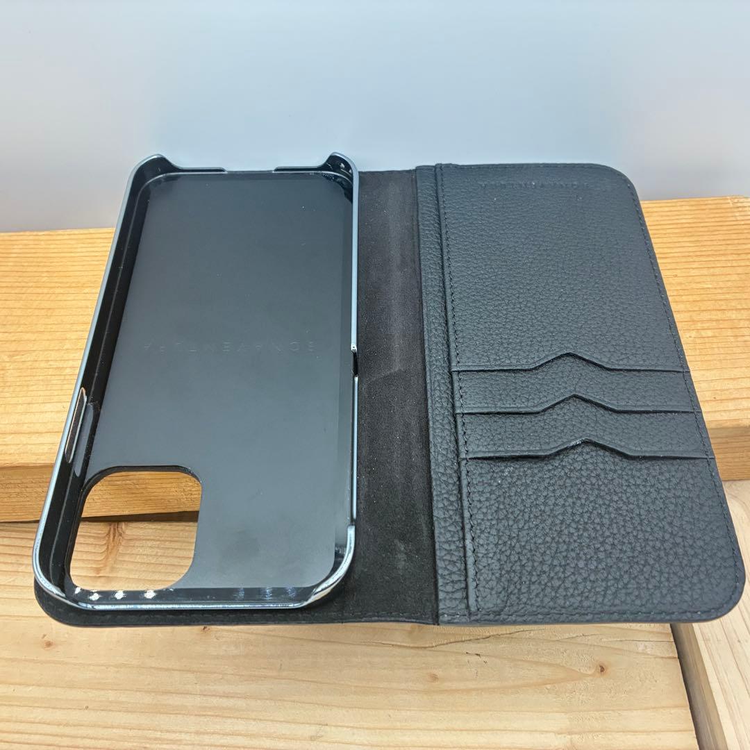 【美品】BONAVENTURA iPhoneダイアリーケース（12）ブラック