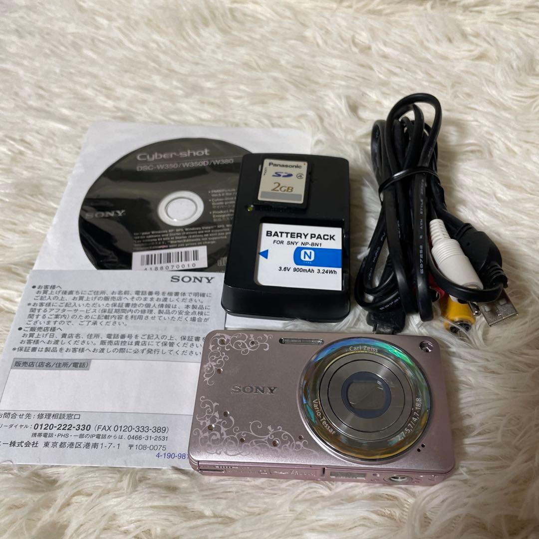 【✨極美品✨】SONY Cyber-shot DSC-W 350Dジュエルピンク