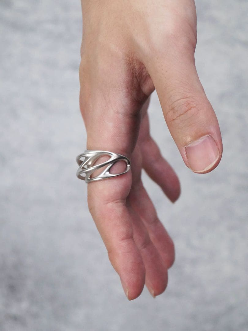 XG着用 YKINDシルバーウェーブオープンリング フリーサイズ