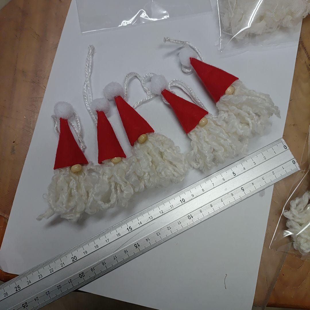 サンタ　クリスマスプレゼント・ラッピング用マスコット・リボン代わりギフト装飾