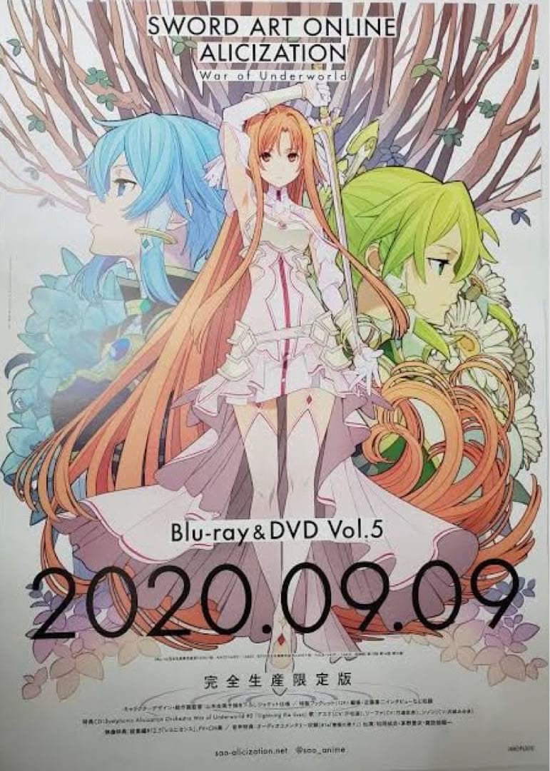 ソードアート・オンライン 非売品 B2ポスター 5本