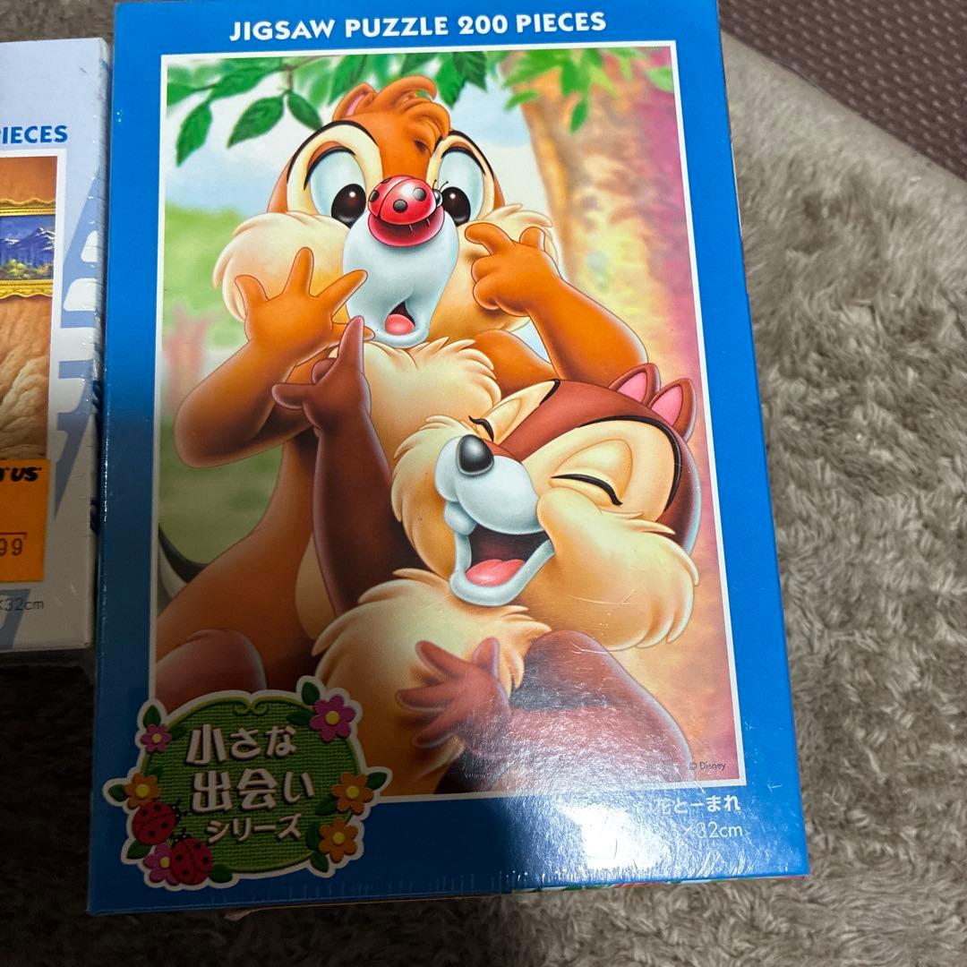 廃盤品当時物旧Disney　チップとデール ジグソーパズル 小さな出会い、思い出