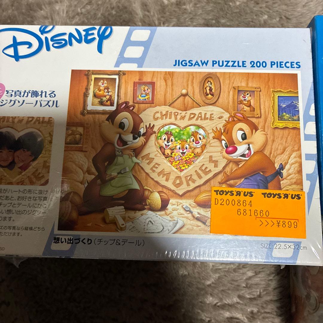 廃盤品当時物旧Disney　チップとデール ジグソーパズル 小さな出会い、思い出