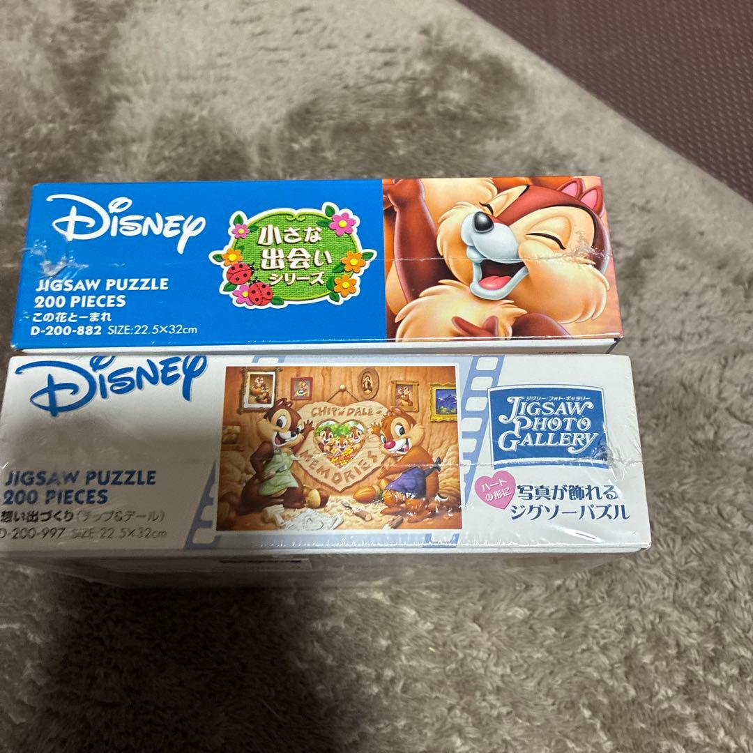 廃盤品当時物旧Disney　チップとデール ジグソーパズル 小さな出会い、思い出