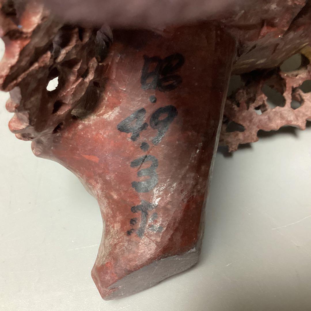 JPMALL　石細工　花　彫刻　装飾　花瓶　花入　壺　中国美術