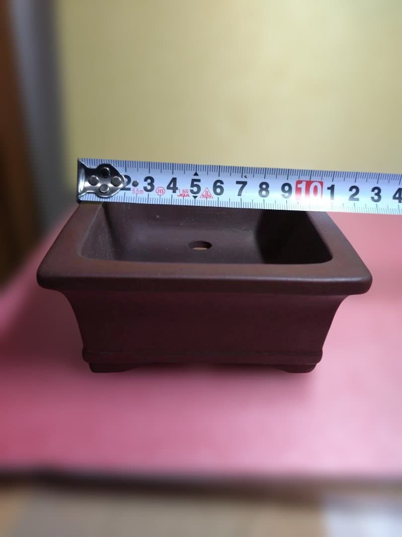中型茶色陶器植木鉢