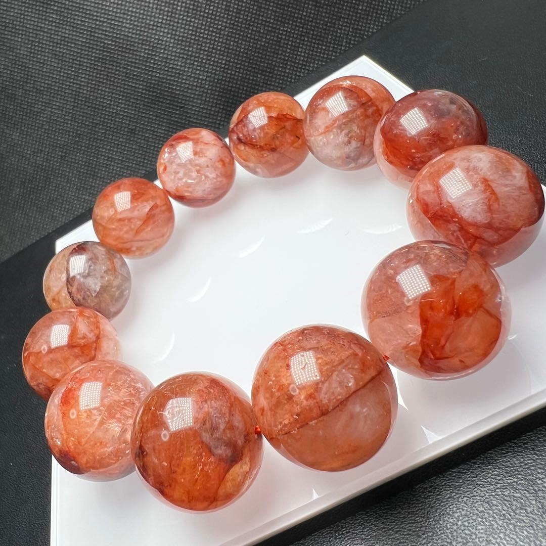 【72063】マニカラン産 ライモナイト入りヒマラヤ水晶 19mm ブレスレット