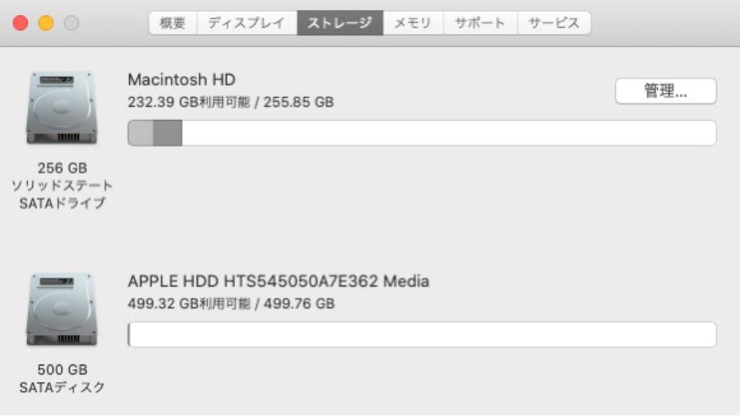 Apple Mac mini 2012 SSD+HDDデュアル構成