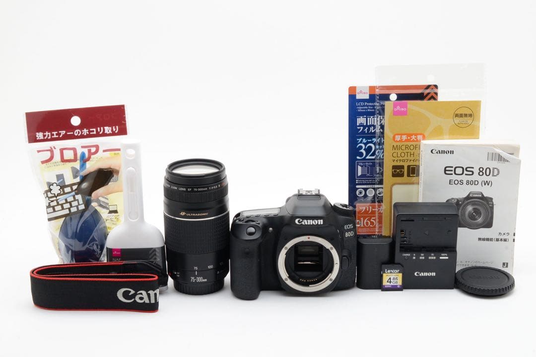 保証付き/デジタル 一眼レフ カメラ Canon EOS 80D望遠レンズセット